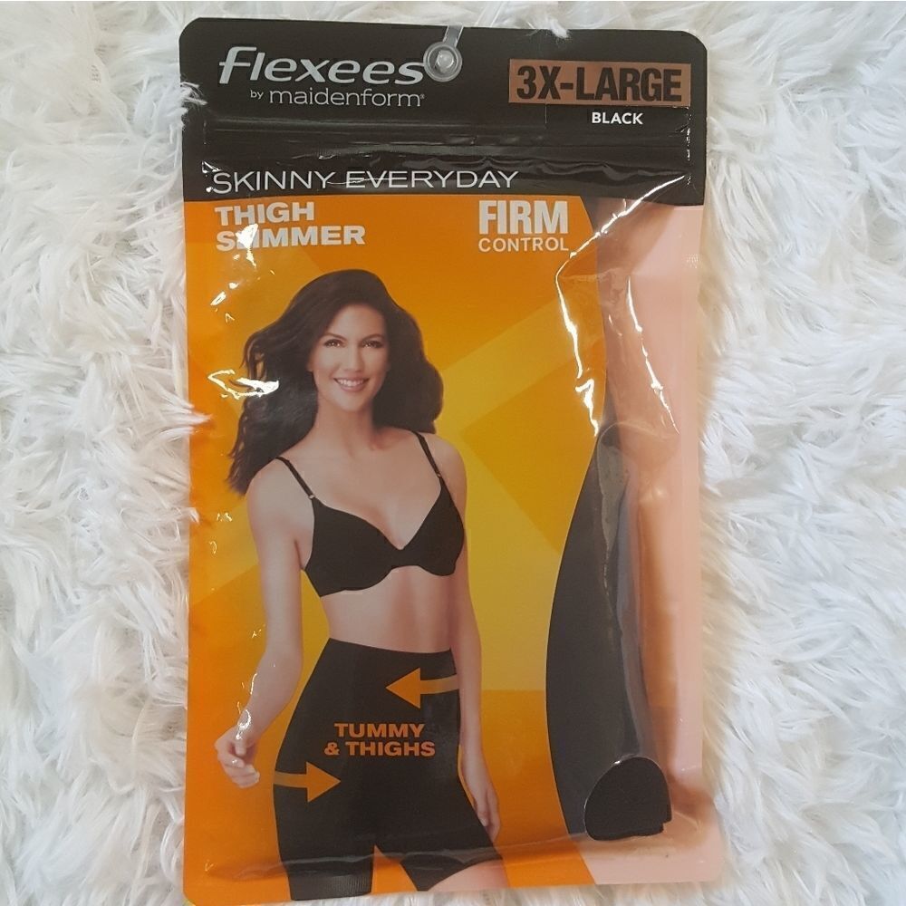 FLEXEES Thigh Slimmer Shapewear Black New Womens Size 3X Large‎